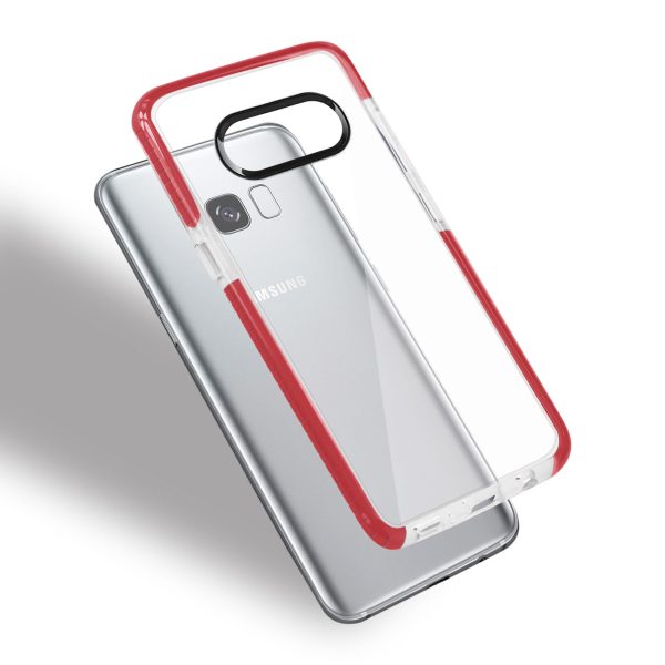 Reiko Samsung Galaxy S8  SM Soft Transparent TPU Case in Clear Red | MaxStrata Online Sale - Image 3